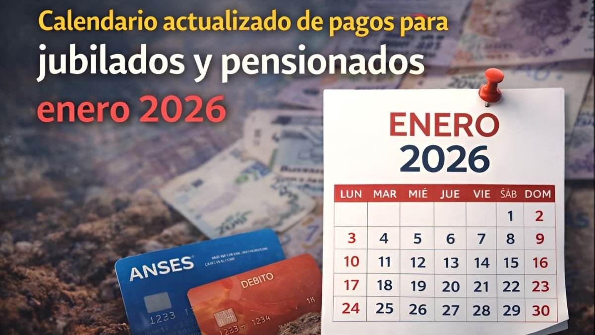 calendario de pagos jubilados enero 2026, pagos pensionados enero 2026, anses calendario enero 2026, fechas de cobro jubilados, cronograma de pagos anses,